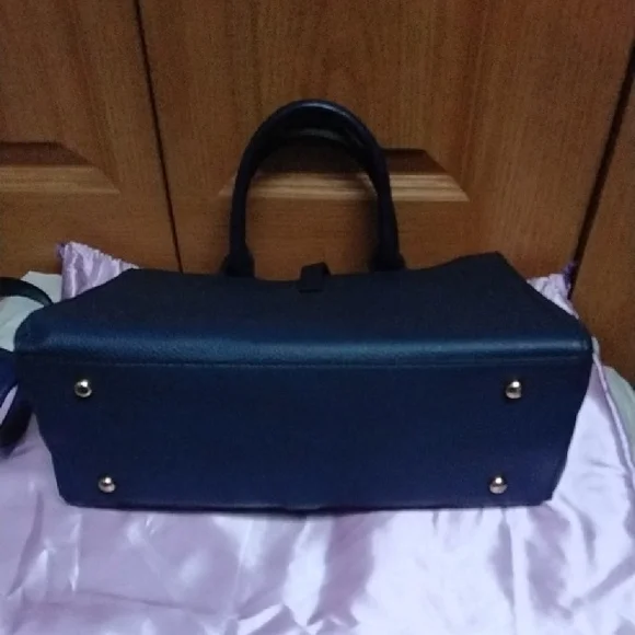 Mia K Collection Navy Blue Handbag and Wallet Set - Picture 9 of 13